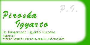 piroska igyarto business card